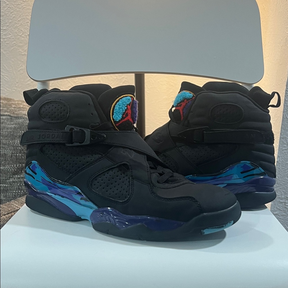 Air Jordan Men's Black and Blue Athletic Shoes